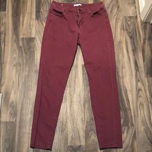Cabi Maroon Jeans Size 8